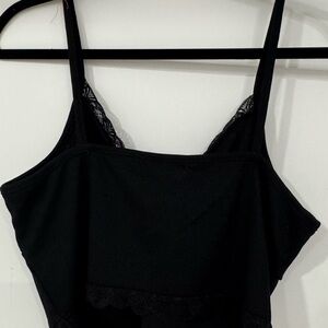 Black Lace Trim Cami Top